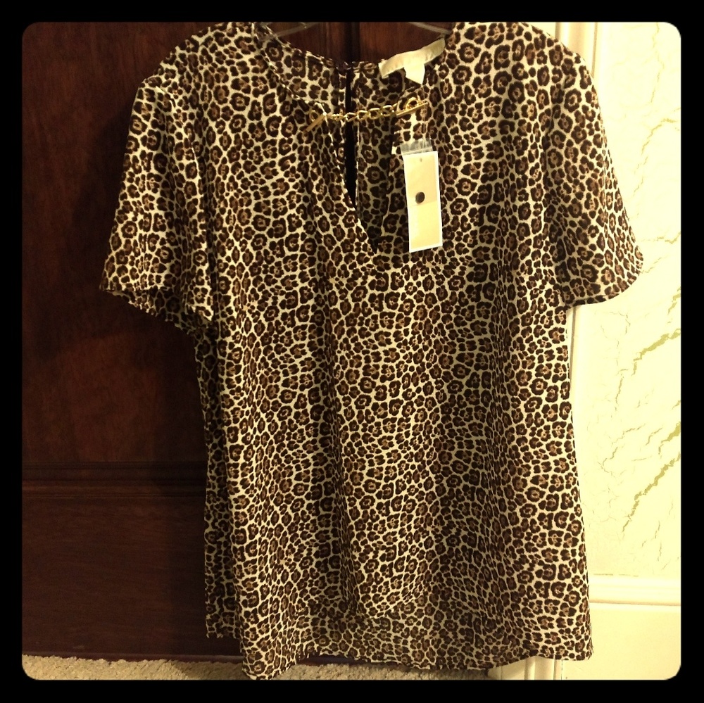 Michael Kors Large Leopard Top